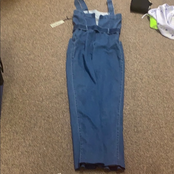 Haute Monde Denim Jumpsuit - Picture 2 of 5